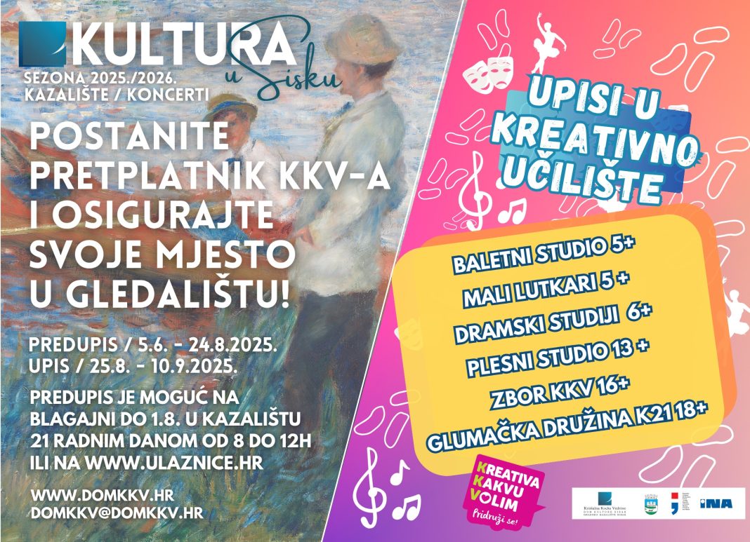 Predupis u pretplate Doma kulture KKV i Kreativno učilište Kazališta 21 Predupis u pretplate Doma kulture KKV i Kreativno učilište Kazališta 21