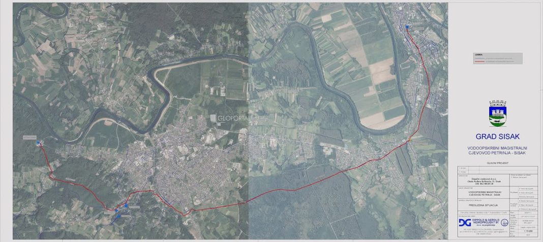 Novi magistralni cjevovod Petrinja-Sisak uskoro dobiva građevinsku dozvolu Novi magistralni cjevovod Petrinja-Sisak uskoro dobiva građevinsku dozvolu