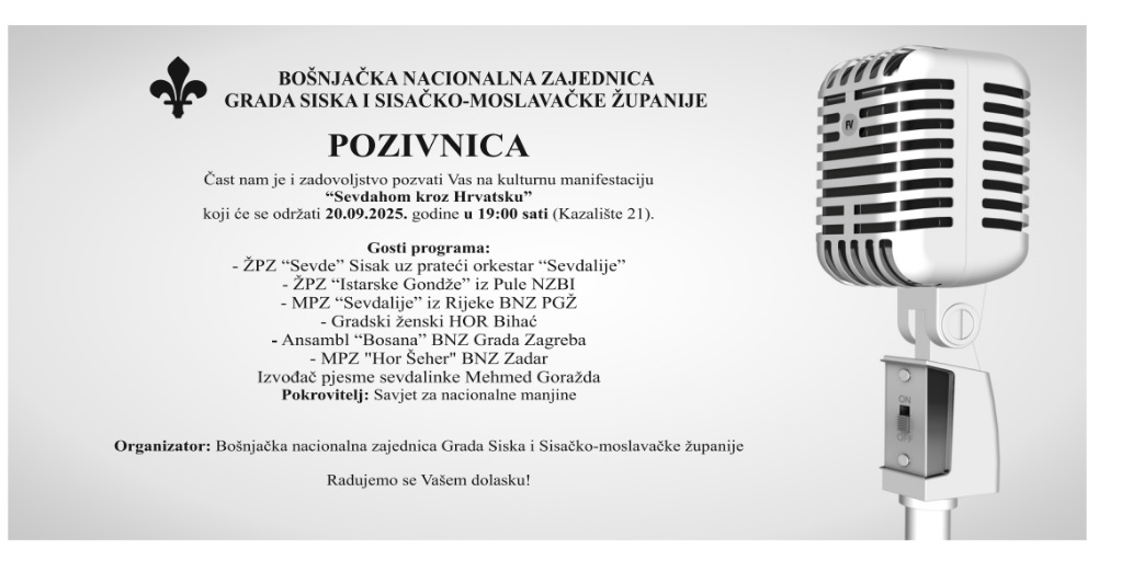 Ove subote “Sevdahom kroz Hrvatsku” u Kazalištu 21 Ove subote “Sevdahom kroz Hrvatsku” u Kazalištu 21