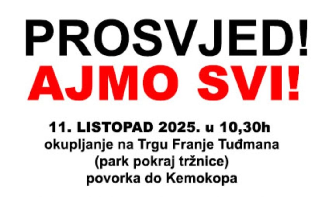 U subotu prosvjed „AJMO SVI! Ne troSKa!” U subotu prosvjed „AJMO SVI! Ne troSKa!”