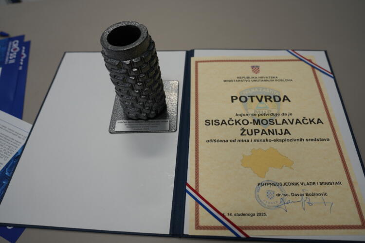 Sisačko-moslavačka županija očišćena od mina