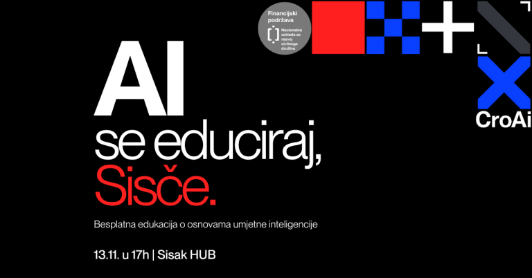 Umjetna inteligencija stiže u Sisak – prijavite se za besplatnu edukaciju
