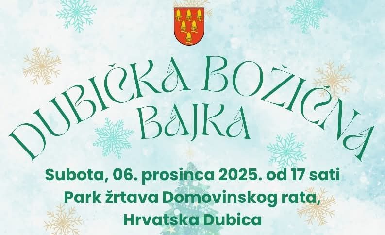 Dubička božićna bajka je u subotu, 6. prosinca Dubička božićna bajka je u subotu, 6. prosinca