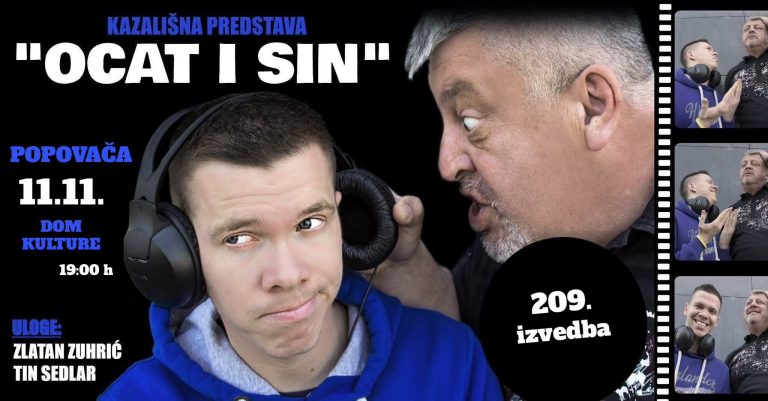 Predstava “Ocat i sin” u utorak stiže u Popovaču
