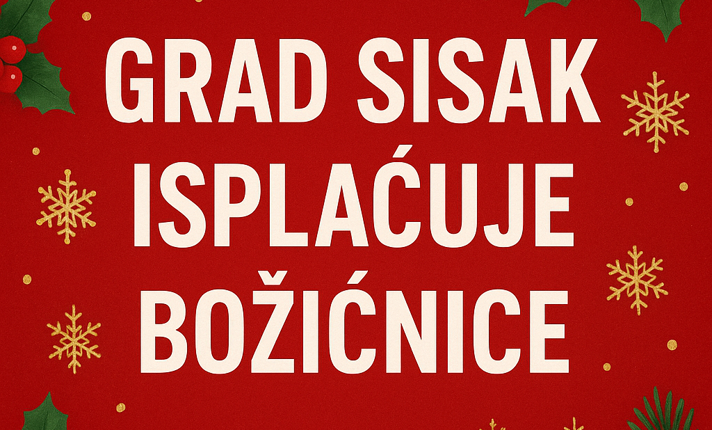 Grad Sisak isplatit će Božićnice umirovljenicima i njegovateljima Grad Sisak isplatit će Božićnice umirovljenicima i njegovateljima