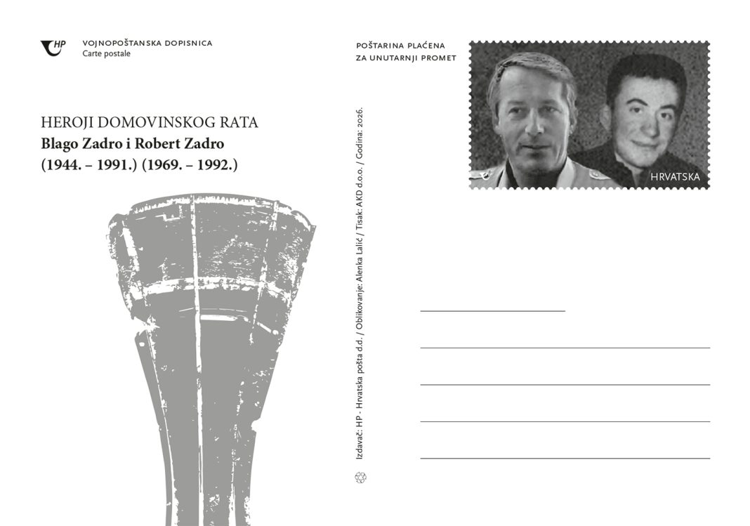 Heroji Domovinskog rata na dopisnicama Hrvatske pošte Heroji Domovinskog rata na dopisnicama Hrvatske pošte