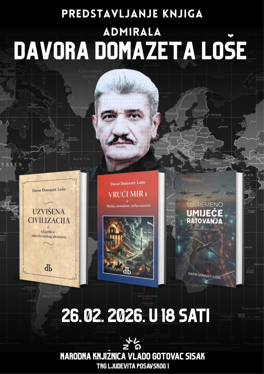 Admiral Davor Domazet-Lošo predstavlja svoje knjige u sisačkoj knjižnici