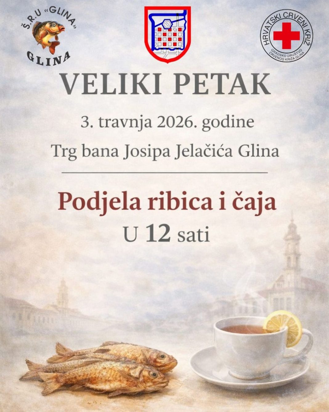 Podjela ribica i toplog čaja u Glini na Veliki petak Podjela ribica i toplog čaja u Glini na Veliki petak