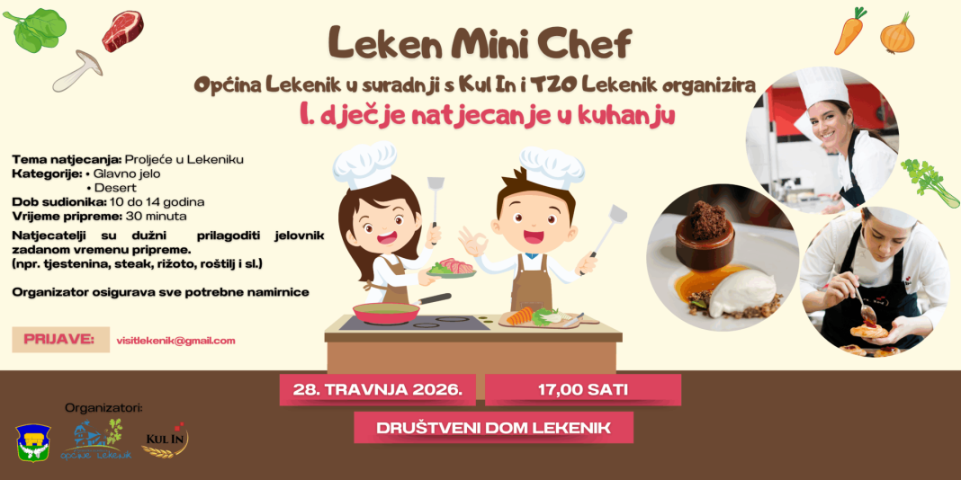 U tijeku su prijave za Leken Mini Chef – I. dječje natjecanje u kuhanju U tijeku su prijave za Leken Mini Chef – I. dječje natjecanje u kuhanju