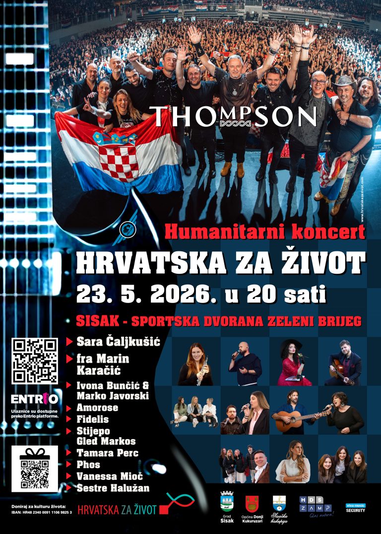 Velik interes za koncert “Hrvatska za Život” – tribine rasprodane, parter se popunjava