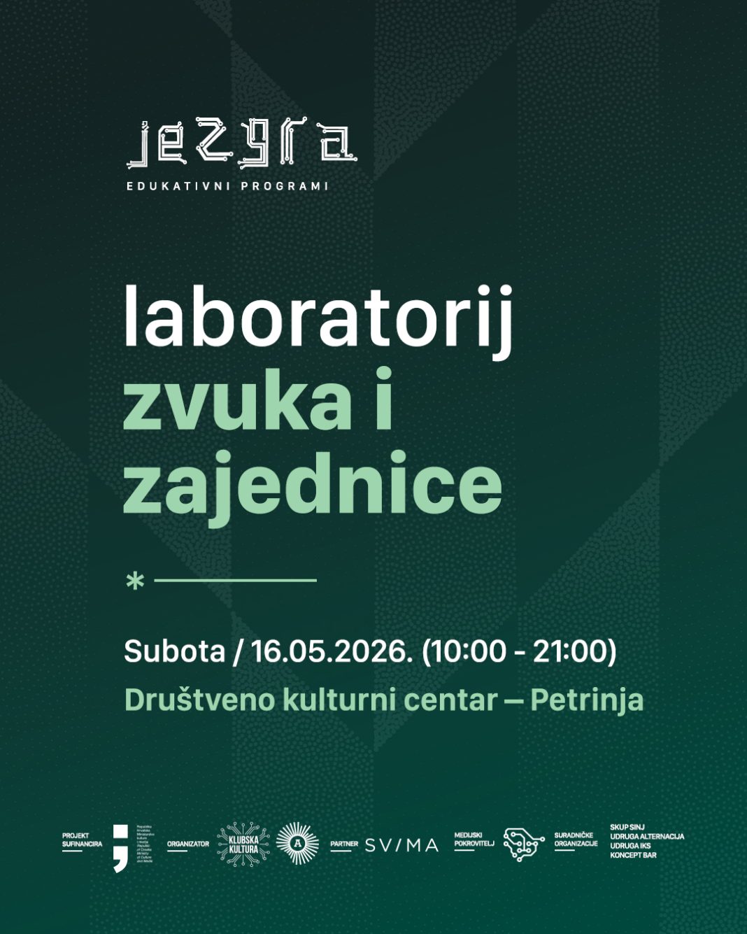 Projekt Jezgra u Petrinji sprema besplatne radionice DJ-inga, produkcije i organizacije Projekt Jezgra u Petrinji sprema besplatne radionice DJ-inga, produkcije i organizacije
