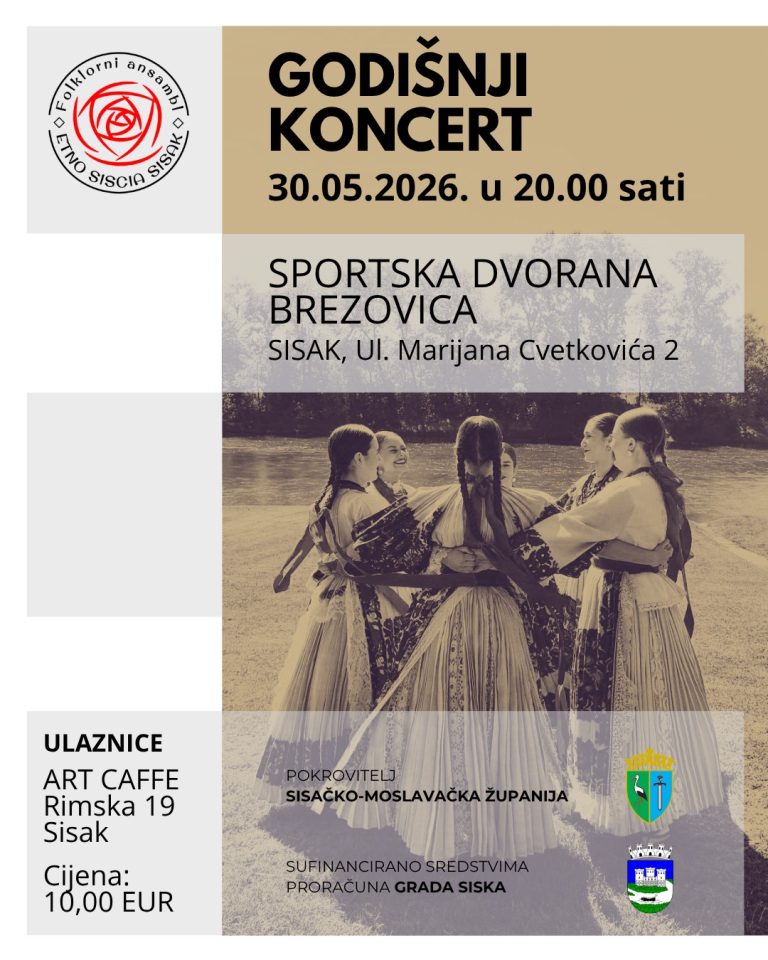 Godišnji koncert Folklornog ansambla Etno Siscia
