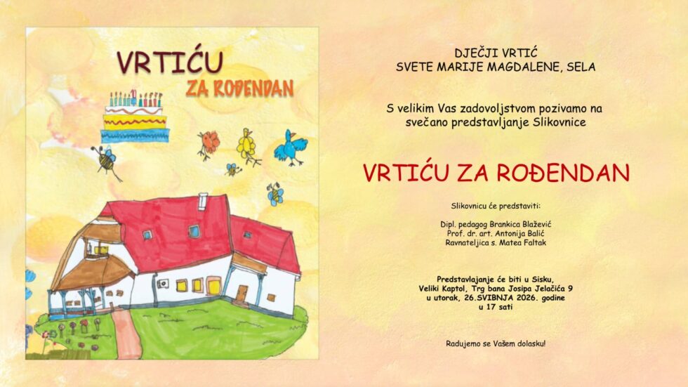 Predstavljanje slikovnice „Vrtiću za rođendan“ Predstavljanje slikovnice „Vrtiću za rođendan“