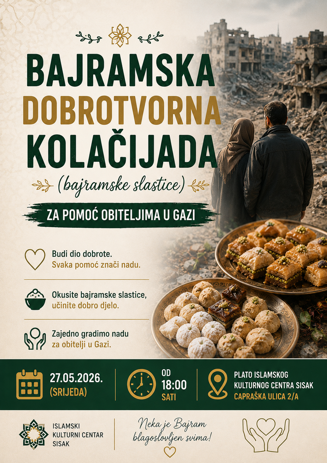 U srijedu je Bajramska dobrotvorna kolačijada U srijedu je Bajramska dobrotvorna kolačijada