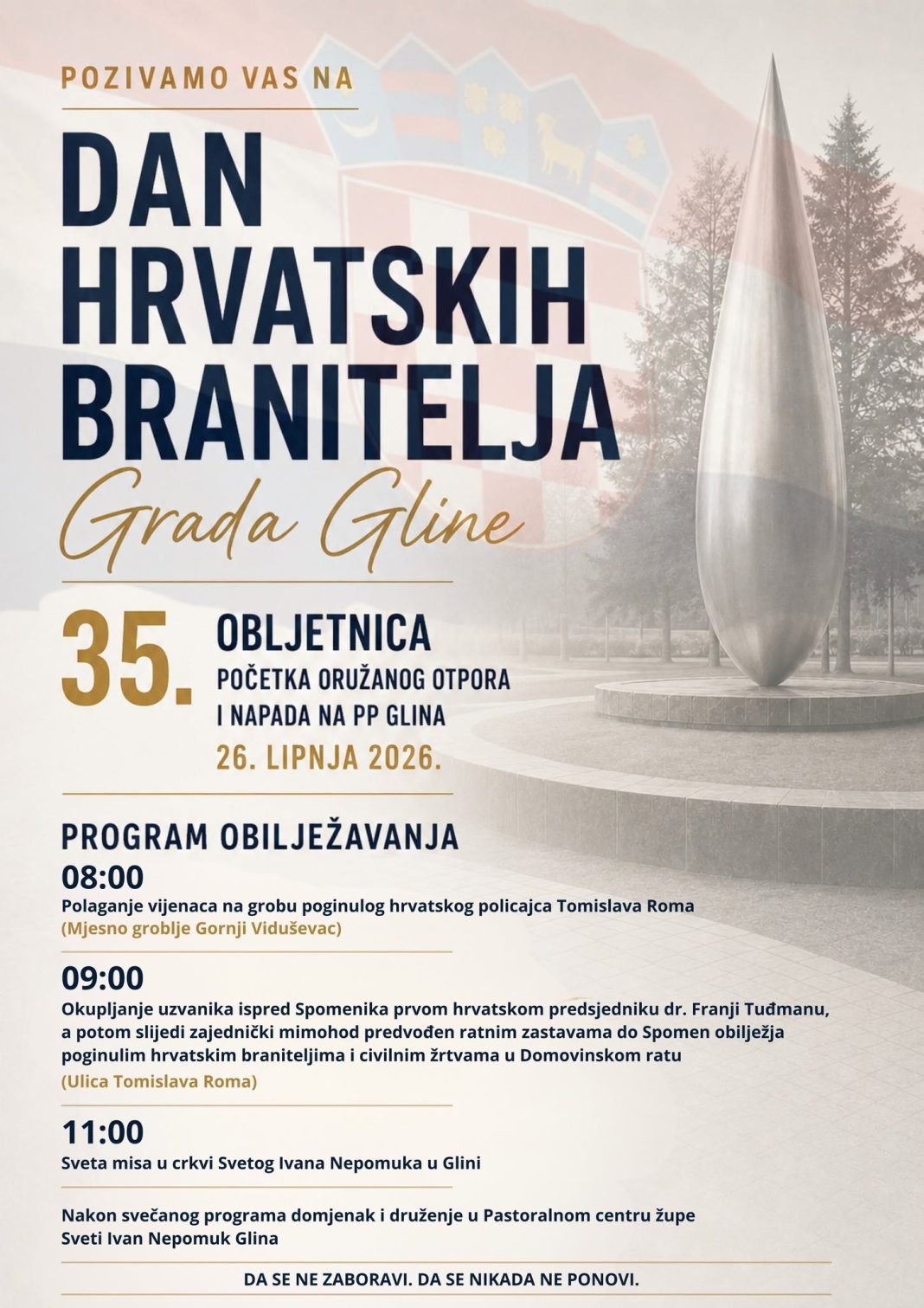 Obilježavanje 35. obljetnice napada na Policijsku postaju Glina Obilježavanje 35. obljetnice napada na Policijsku postaju Glina