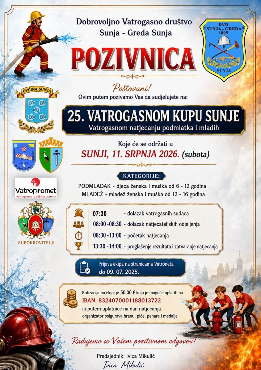 U subotu je 25. Vatrogasni kup Sunje U subotu je 25. Vatrogasni kup Sunje
