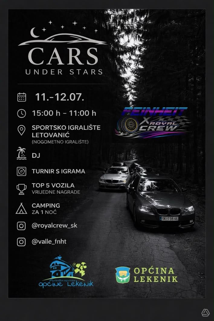 “Cars Under Stars“ u Letovaniću “Cars Under Stars“ u Letovaniću