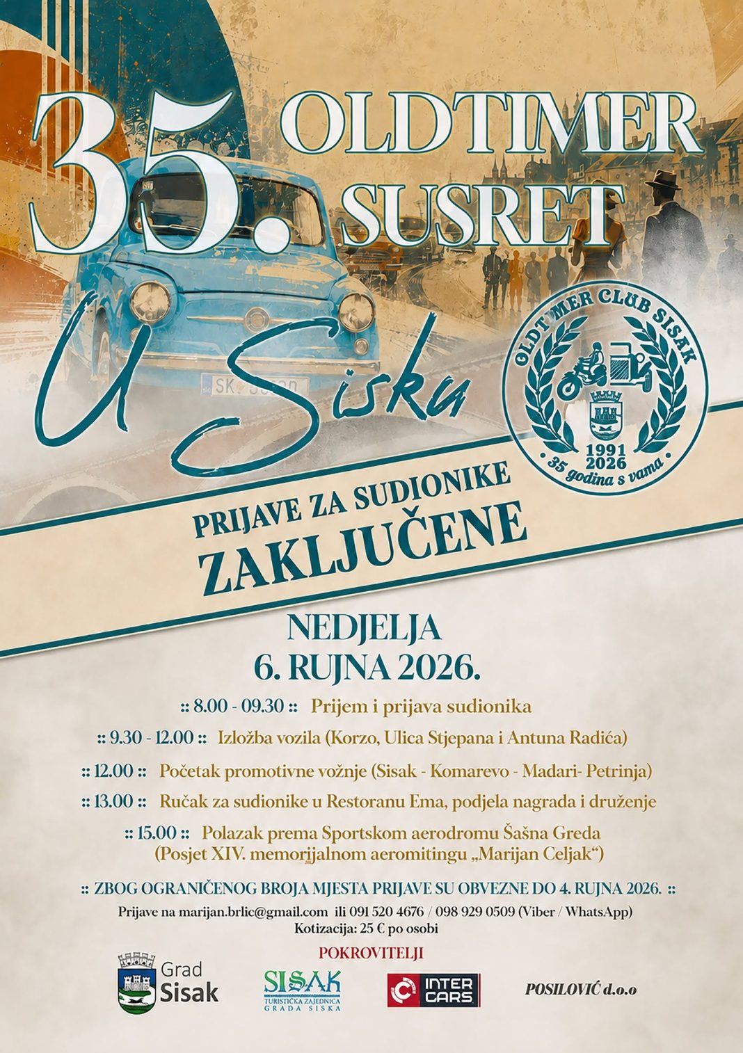U nedjelju je 35. oldtimer susret u Sisku U nedjelju je 35. oldtimer susret u Sisku