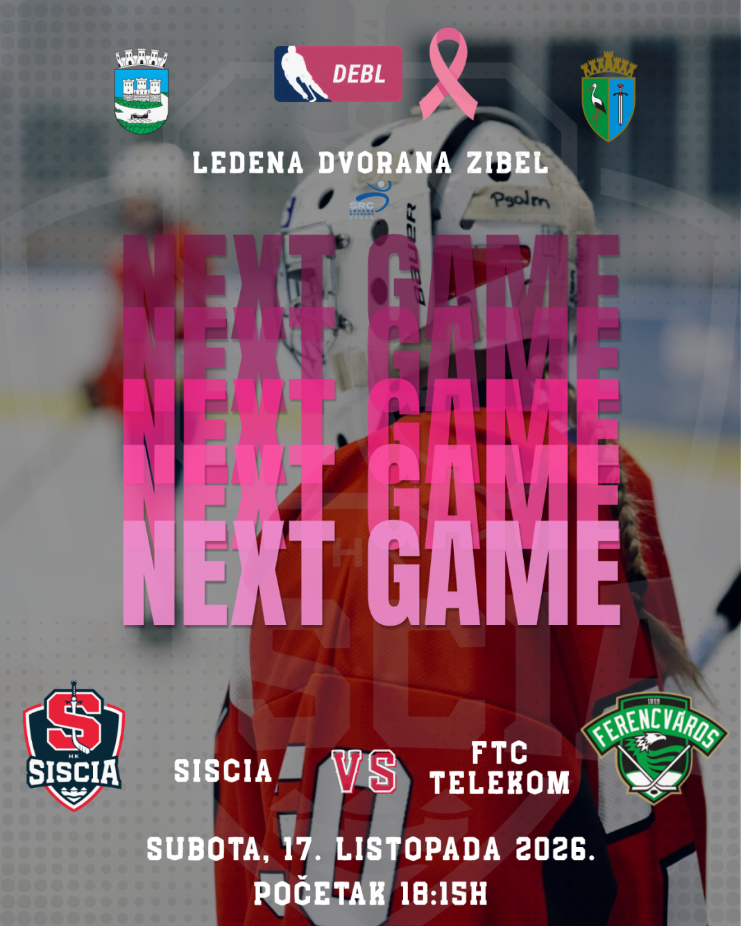 Hokejašice Siscije u subotu na domaćem ledu dočekuju FTC Telekom Hokejašice Siscije u subotu na domaćem ledu dočekuju FTC Telekom