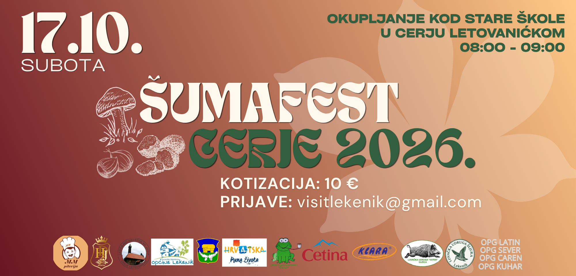 Šumafest ove subote u Cerju Letovanićkom
