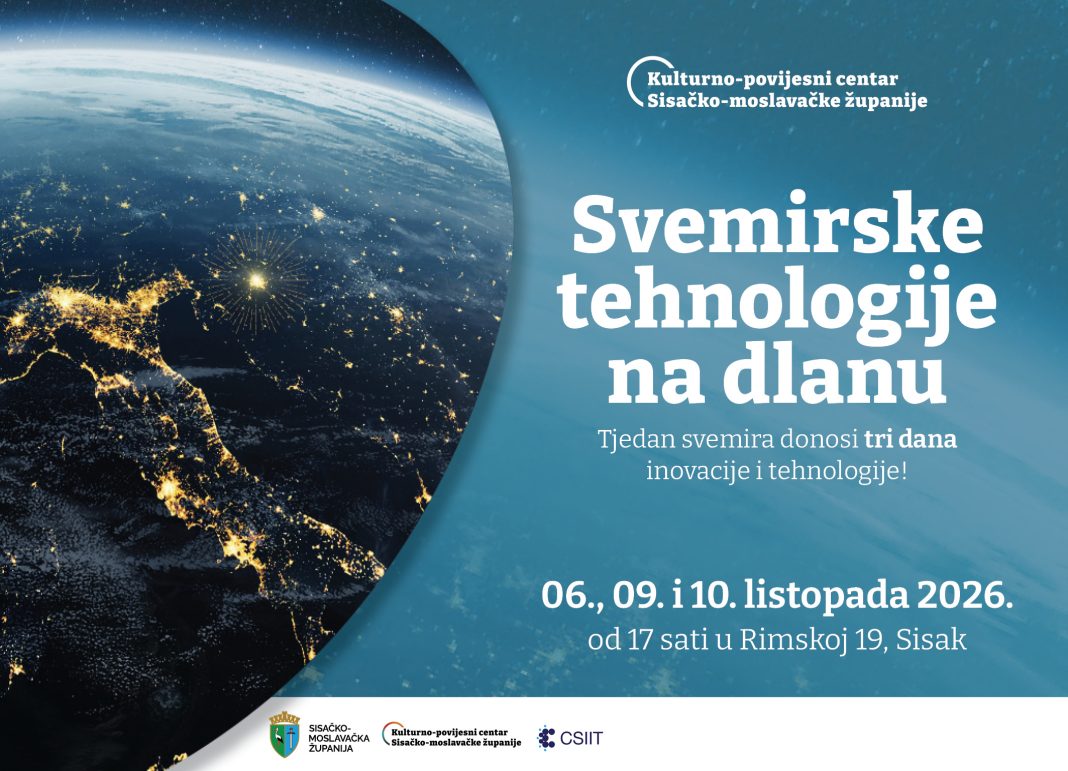 „Svemirske tehnologije na dlanu“ od 6. do 10. listopada u Sisku „Svemirske tehnologije na dlanu“ od 6. do 10. listopada u Sisku