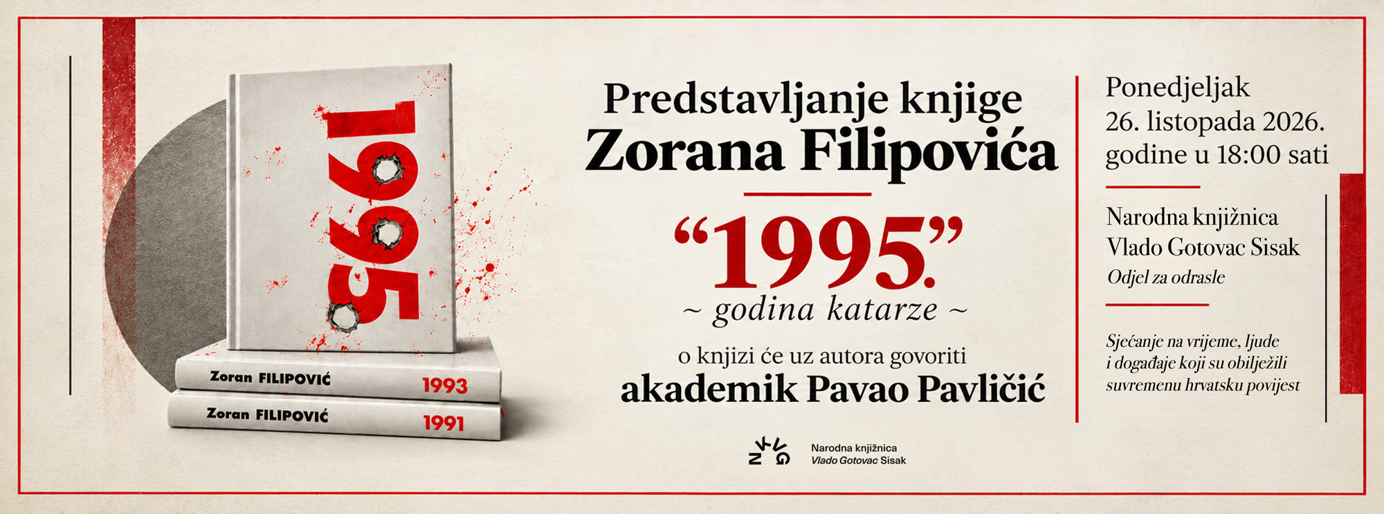 Predstavljanje knjige Zorana Filipovića “1995.”